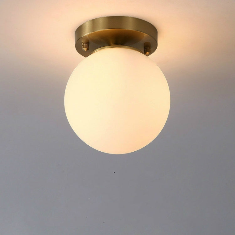 H  Simple Walkway Copper Lamp Single Head Corridor Hall Porch Ceiling Lights without Light Source