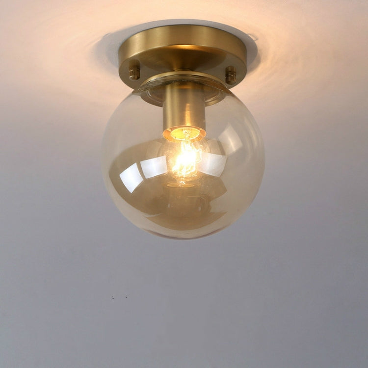J   Simple Walkway Copper Lamp Single Head Corridor Hall Porch Ceiling Lights with Warm Light LED
