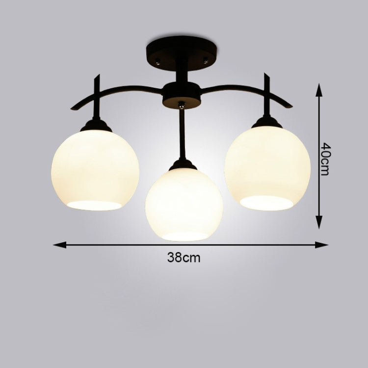 3 Heads Modern Minimalist Living Room American Wrought Iron Lamps with 5W White Light LED