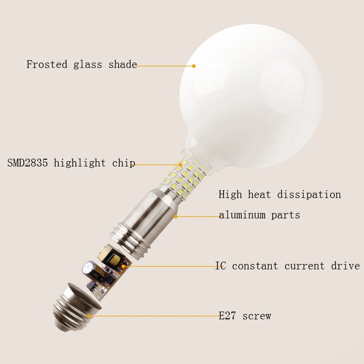 7W E27 Screw Glass Led Bulb Household Energy Saving Lamp Dragon Ball Shape