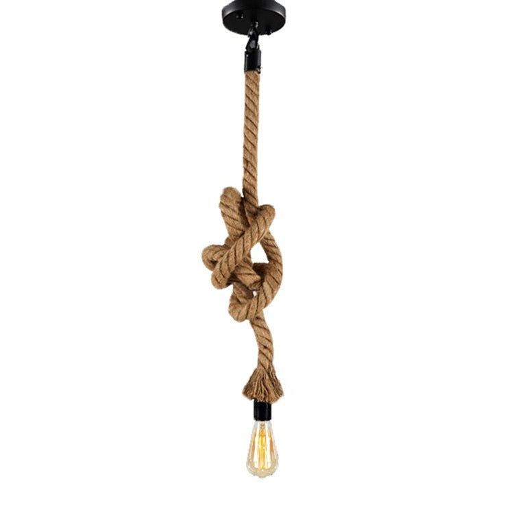 2.5m Personality DIY Hemp Retro Cafe Bar Clothing Store Hand-made Single Head Chandelier with 40W Edison Bulb