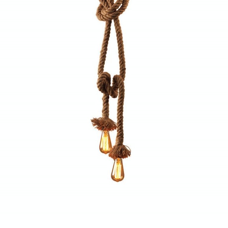 2m Personality DIY Hemp Retro Cafe Bar Clothing Store Hand-made Single Head Chandelier with 4W Edison LED