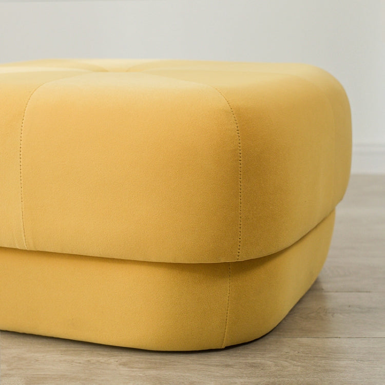 Modern Fabric Solid Wood Stool Thickened Small Stool Living Room Stool, Specification:Small Blue Gray