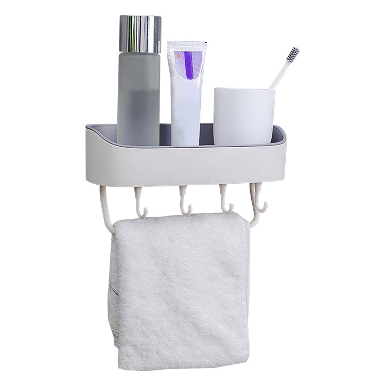 No Drill Wall Mounted Shower Shelf Cell Phone Bathroom Shampoo Holder, Size: 26x10x6cm