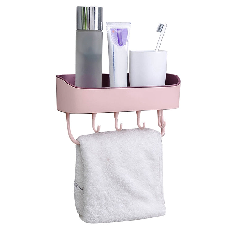 No Drill Wall Mounted Shower Shelf Cell Phone Bathroom Shampoo Holder, Size: 26x10x6cm