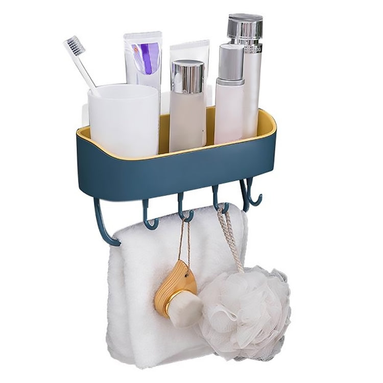 No Drill Wall Mounted Shower Shelf Cell Phone Bathroom Shampoo Holder, Size: 26x10x6cm