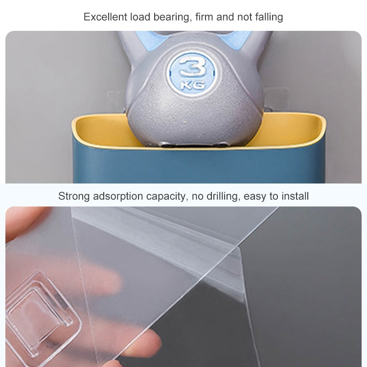 No Drill Wall Mounted Shower Shelf Cell Phone Bathroom Shampoo Holder, Size: 26x10x6cm
