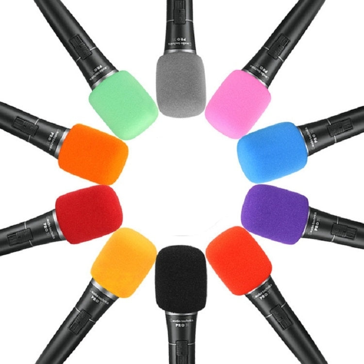 10 PCS Universal Sponge Microphone Set Handheld Wireless Microphone Windshield, Random Color Delivery