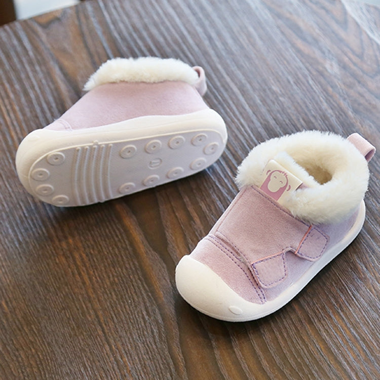 Winter Infant Toddler Boots Warm Plush Baby Snow Boots Outdoor Soft Bottom Boots, Shoes Size:14