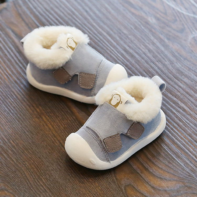 Winter Infant Toddler Boots Warm Plush Baby Snow Boots Outdoor Soft Bottom Boots, Shoes Size:14