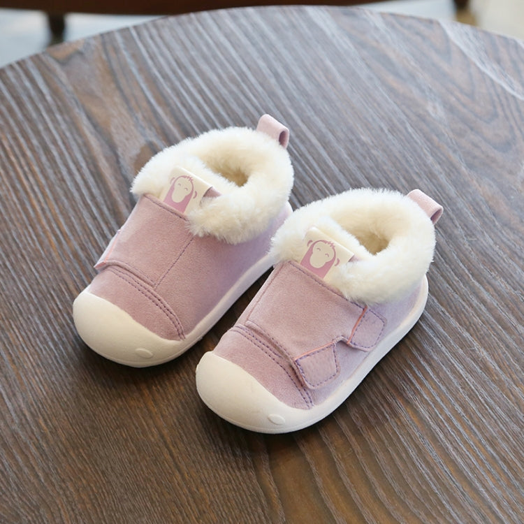 Winter Infant Toddler Boots Warm Plush Baby Snow Boots Outdoor Soft Bottom Boots, Shoes Size:15