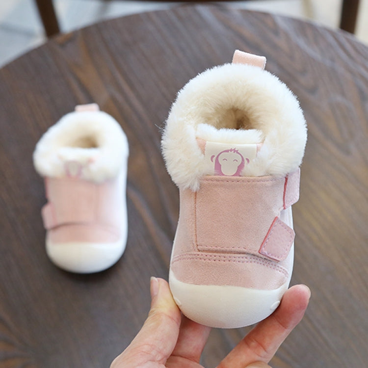 Winter Infant Toddler Boots Warm Plush Baby Snow Boots Outdoor Soft Bottom Boots, Shoes Size:15
