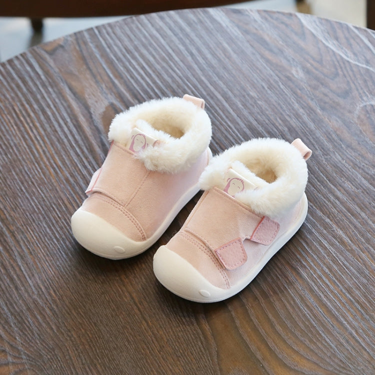 Winter Infant Toddler Boots Warm Plush Baby Snow Boots Outdoor Soft Bottom Boots, Shoes Size:16