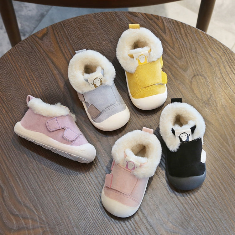 Winter Infant Toddler Boots Warm Plush Baby Snow Boots Outdoor Soft Bottom Boots, Shoes Size:16