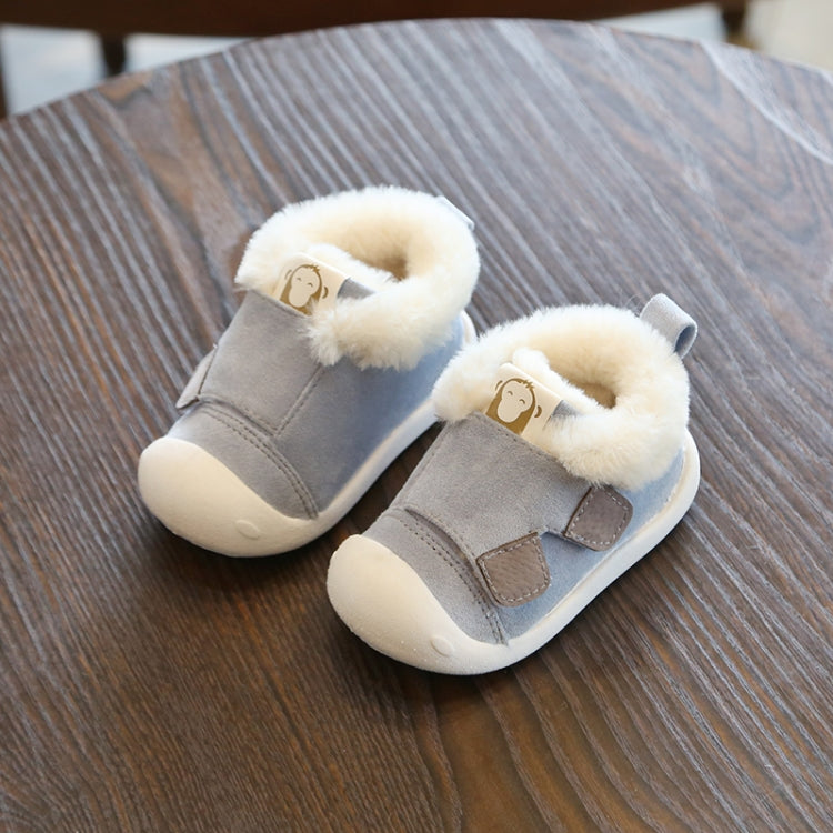 Winter Infant Toddler Boots Warm Plush Baby Snow Boots Outdoor Soft Bottom Boots, Shoes Size:16