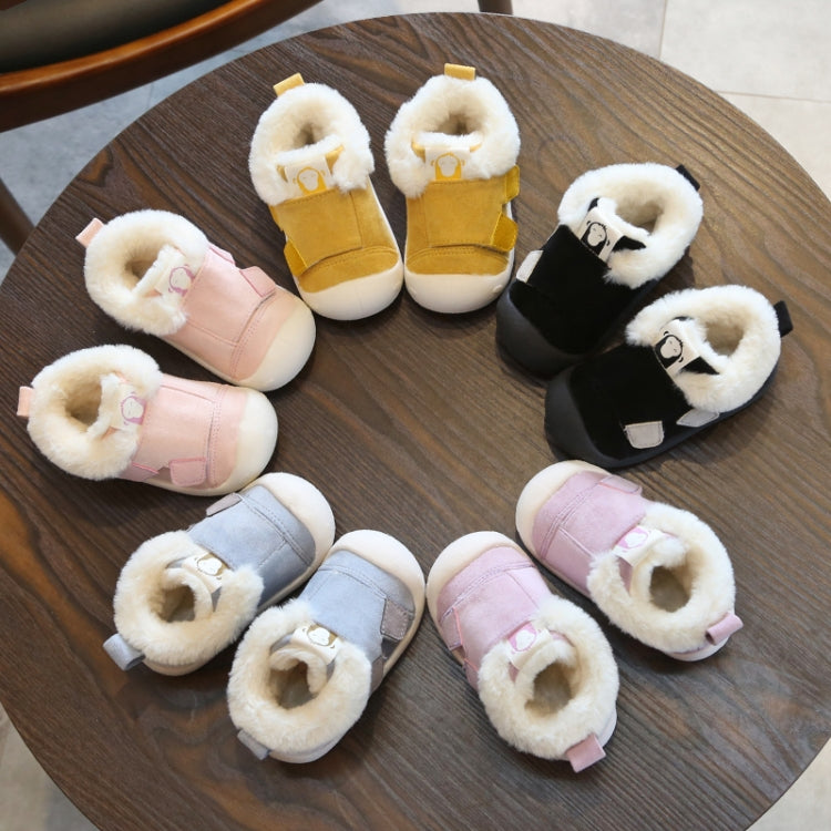Winter Infant Toddler Boots Warm Plush Baby Snow Boots Outdoor Soft Bottom Boots, Shoes Size:16