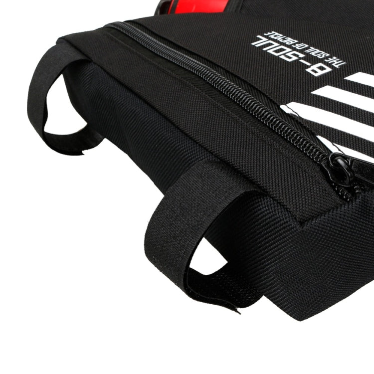 B-soul Bicycle Bags With Water Bottle Triangle Pouch Solid Cycling Front Tube Frame Bag Pocket, Size:20.5*18*5cm