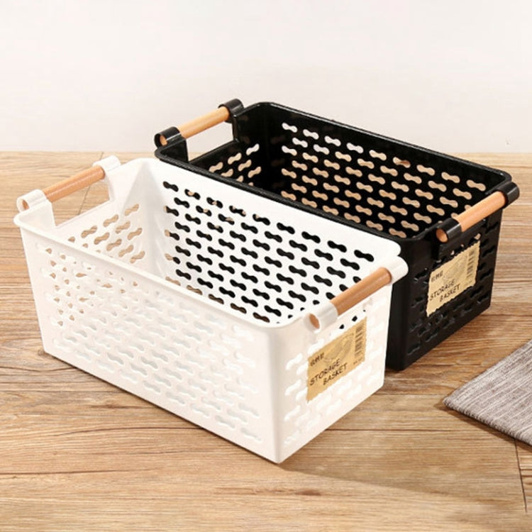 Plastic Desktop Storage Basket Rectangular Bathroom Portable Storage Box