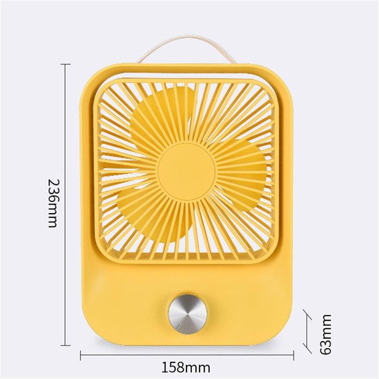 Promise Speed Adjustable Fan Portable Silent Desktop Wind Speed Fan USB Fan(Yellow)