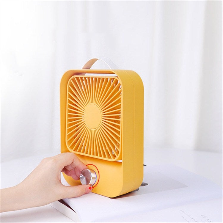 Promise Speed Adjustable Fan Portable Silent Desktop Wind Speed Fan USB Fan(Yellow)