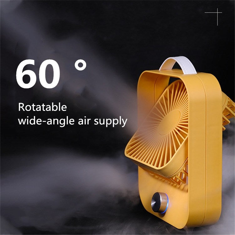 Promise Speed Adjustable Fan Portable Silent Desktop Wind Speed Fan USB Fan(Yellow)
