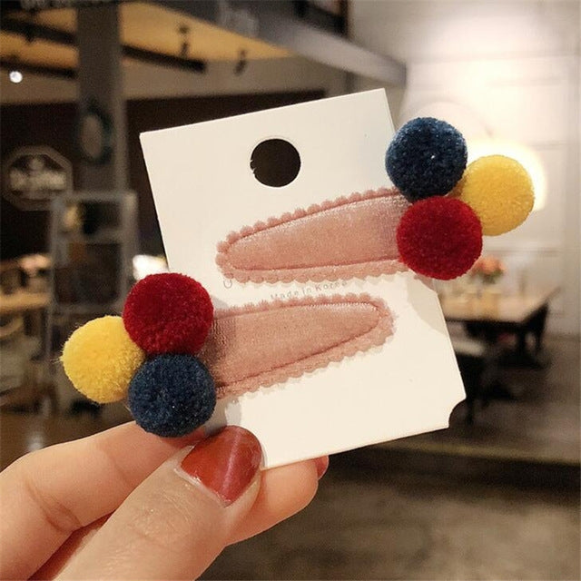 2 Sets Cute Five-pointed Star Heart Girl BB Clip Hair Accessories