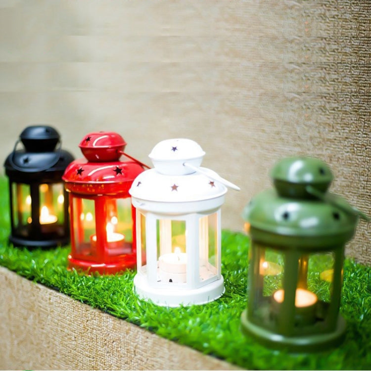 2 PCS Christmas Wrought Iron Windproof Lamp Creative Candlestick Decoration