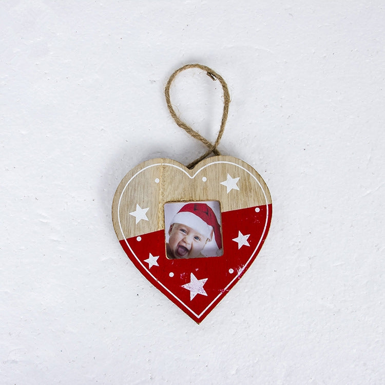 2 PCS Christmas Photo Frame Christmas Creative Photo Frame Pendant Christmas Tree Decoration Pendant, Specification:Love