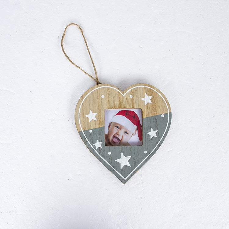2 PCS Christmas Photo Frame Christmas Creative Photo Frame Pendant Christmas Tree Decoration Pendant, Specification:Love