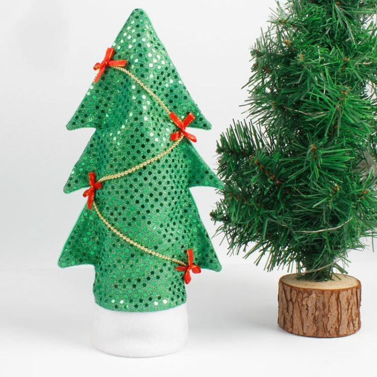 2 PCS Christmas Tree Shaped Red Wine Bottle Set Ornament