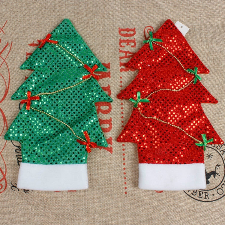 2 PCS Christmas Tree Shaped Red Wine Bottle Set Ornament