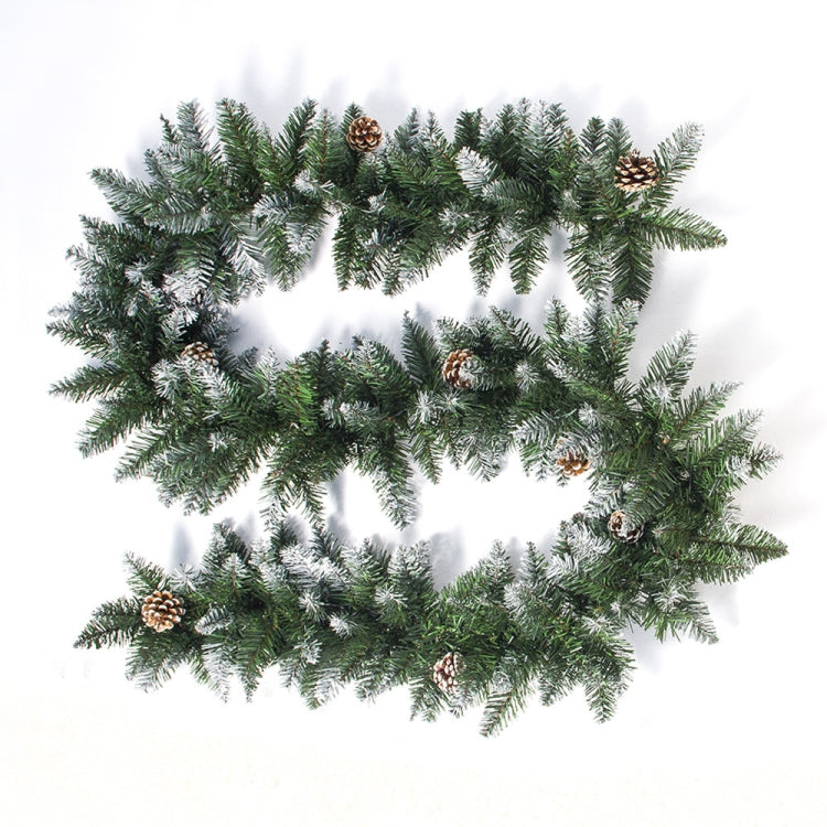 2 PCS Christmas PVC Rattan Door and Window Pine Cone Decoration Supplies, Size:2.7m