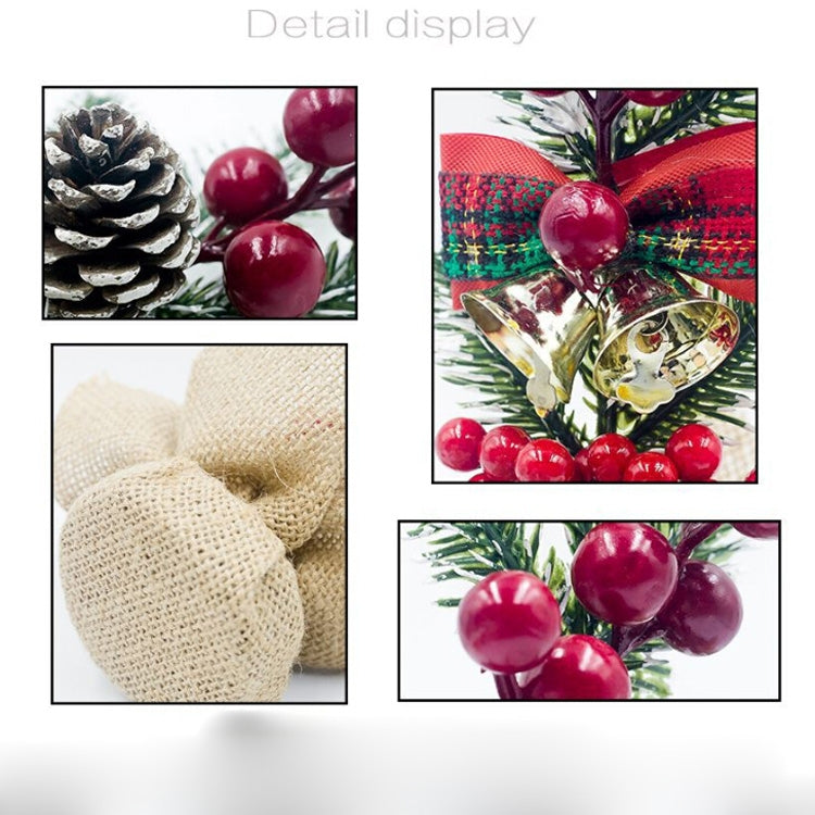 2 PCS Creative Christmas Pine Needles Cutting Table Decoration