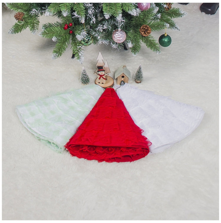 2 PCS Christmas Fabric Lace Christmas Tree Bottom Decoration Tree Skirt, Size:80x80CM(White)