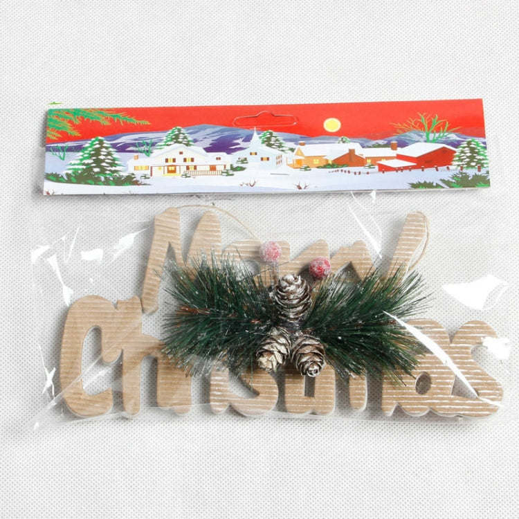 2 PCS Christmas Decoration Letter Card Christmas English Letter Card Pendant