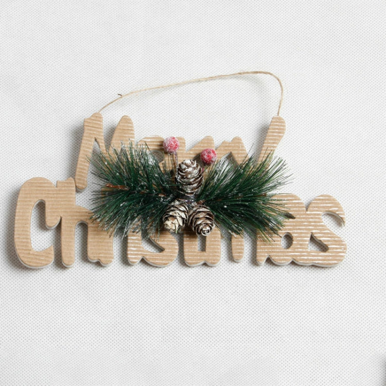 2 PCS Christmas Decoration Letter Card Christmas English Letter Card Pendant