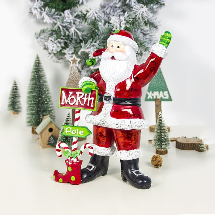 2 PCS Christmas Creative Resin Crafts Painted Doll Ornaments Accessories Scene Decoration, Size:24x29CM