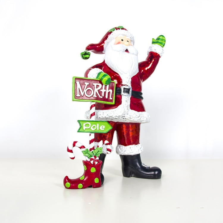 2 PCS Christmas Creative Resin Crafts Painted Doll Ornaments Accessories Scene Decoration, Size:24x29CM