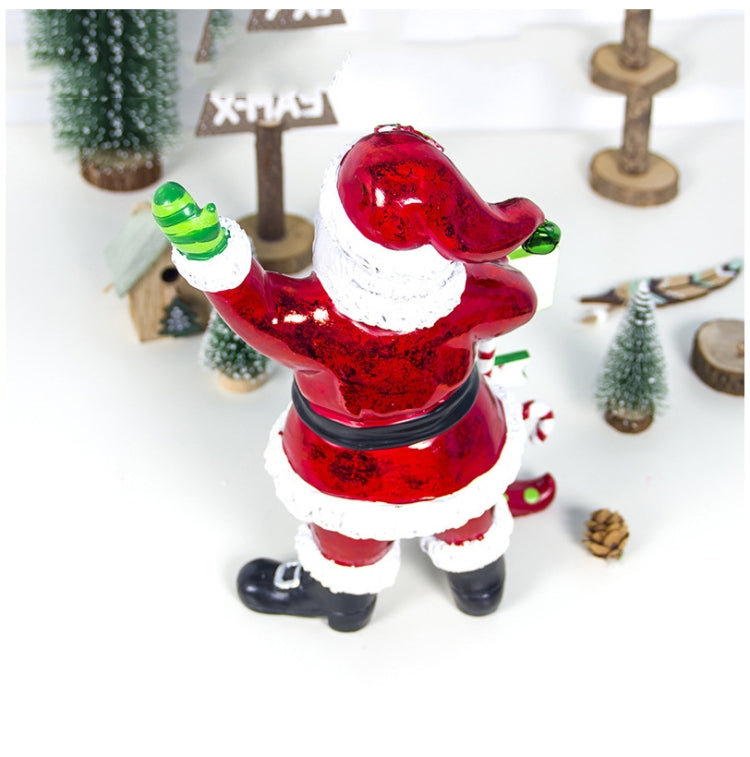 2 PCS Christmas Creative Resin Crafts Painted Doll Ornaments Accessories Scene Decoration, Size:24x29CM