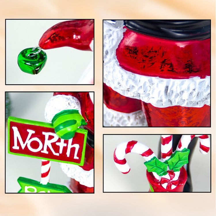 2 PCS Christmas Creative Resin Crafts Painted Doll Ornaments Accessories Scene Decoration, Size:24x29CM