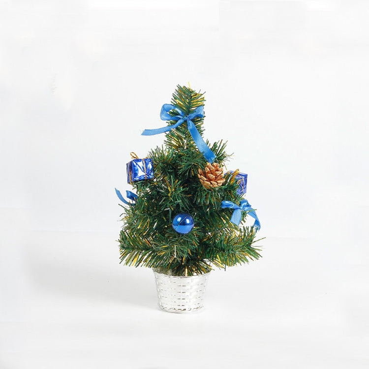 2 PCS Christmas Pine Cone Ball Gift Bag Decoration(Blue)