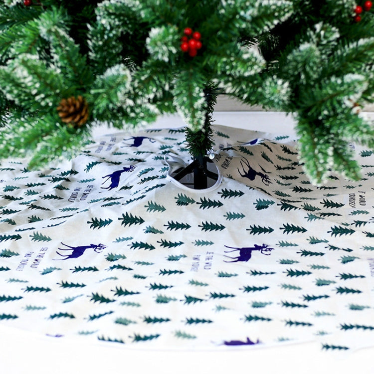 2 PCS Creative Christmas Tree Bottom Fabric Decorative Print Tree Skirt, Size:120x120CM