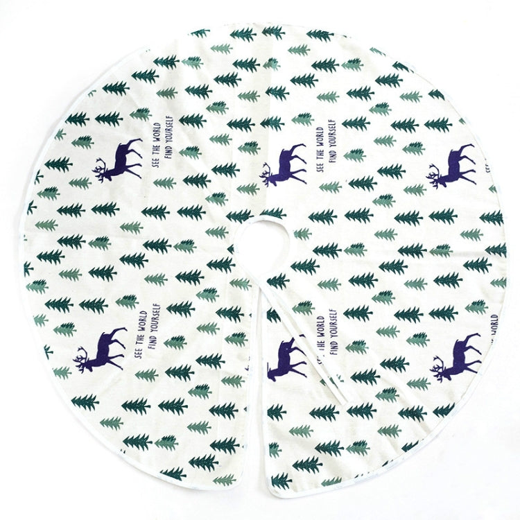 2 PCS Creative Christmas Tree Bottom Fabric Decorative Print Tree Skirt, Size:120x120CM