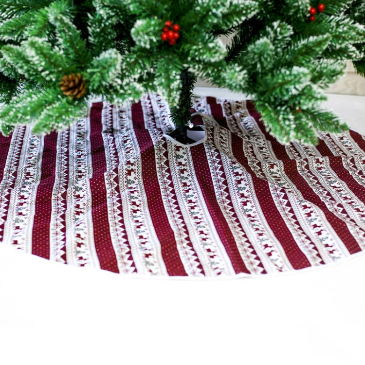 2 PCS Creative Christmas Tree Bottom Fabric Decorative Print Tree Skirt, Size:120x120CM