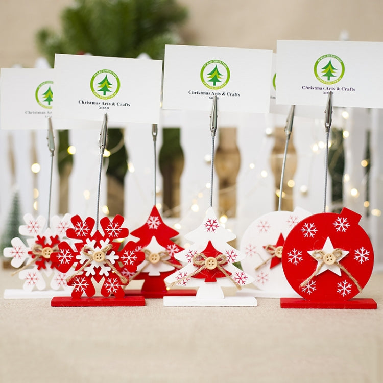 2 PCS Christmas Creative Wooden Business Card Holder Accessories Scene Decoration, Style:Christmas Tree