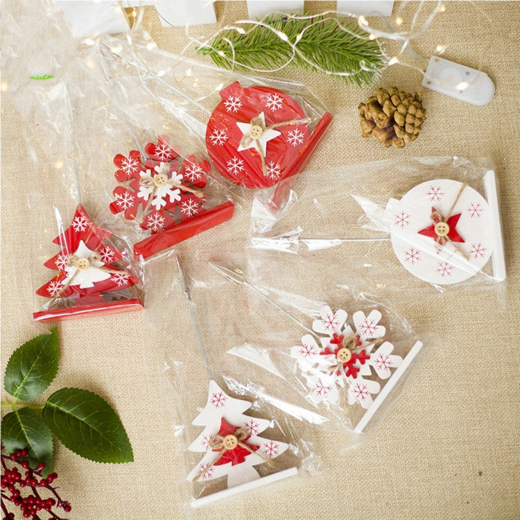 2 PCS Christmas Creative Wooden Business Card Holder Accessories Scene Decoration, Style:Christmas Tree