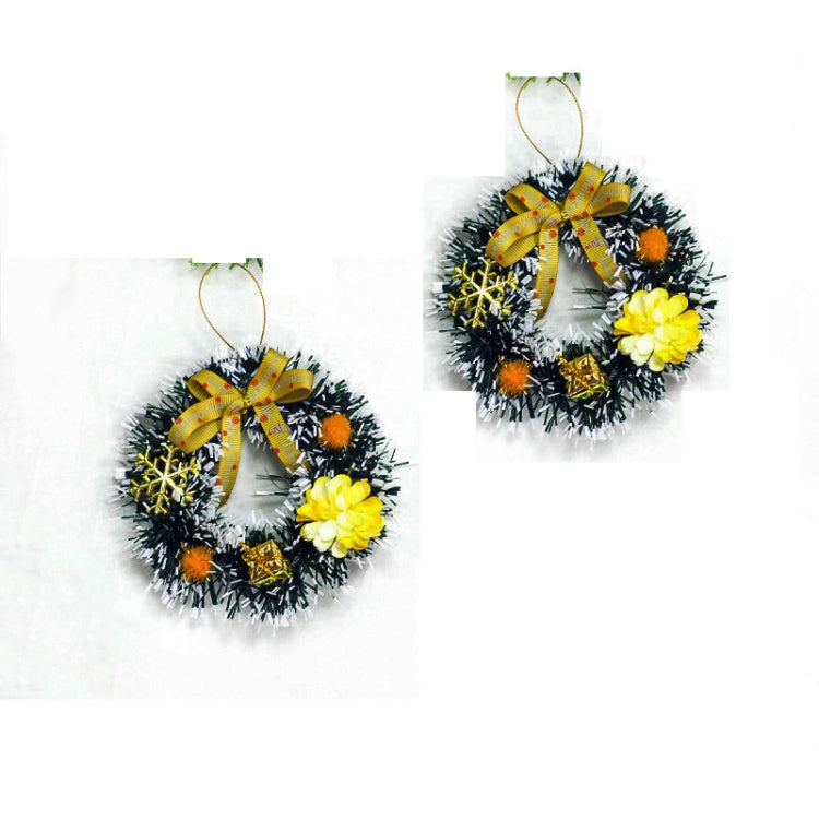 2 PCS Christmas Simulation Pine Cone Red Fruit Bow Wreath Accessories Scene Decoration