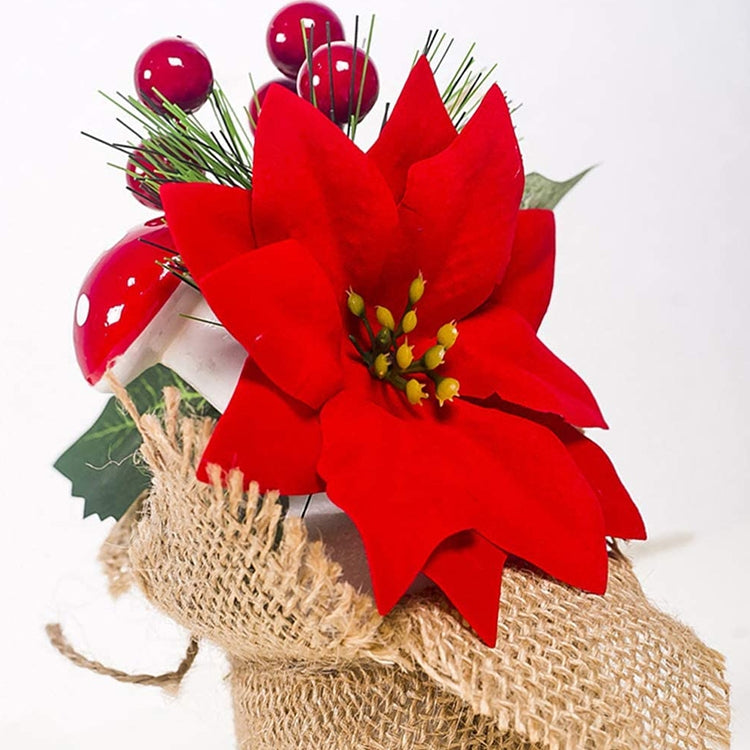 2 PCS Creative Christmas Simulation Pine Conifer Needle Potted Decoration