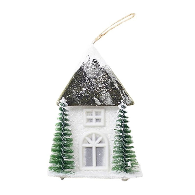 2 PCS Christmas Creative Warm Light Cabin Decoration Accessories Scene Decoration