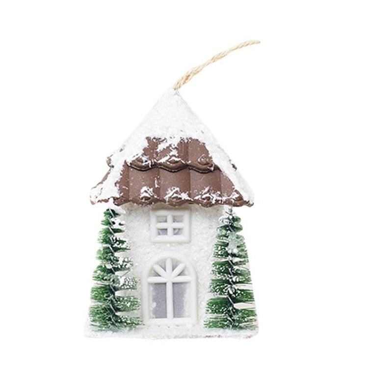 2 PCS Christmas Creative Warm Light Cabin Decoration Accessories Scene Decoration